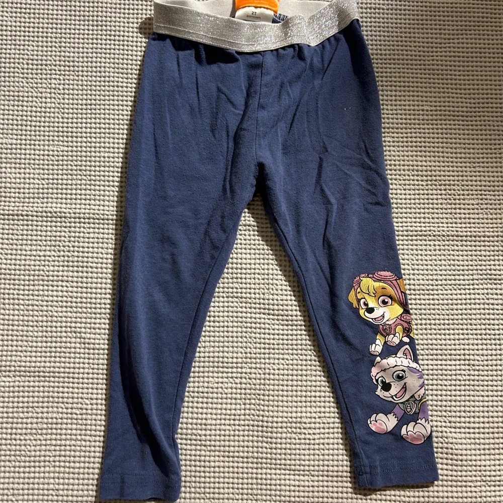 Paw Patrol Leggings Everest Skye 2t Nickelodeon with sparkly waist band
